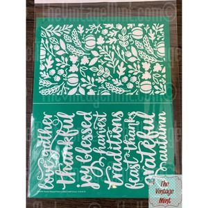chalk couture silk screen transfers stencil reusable Thankful blessed pattern B